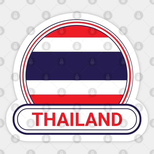 Thailand Country Badge - Thailand Flag Sticker by Yesteeyear